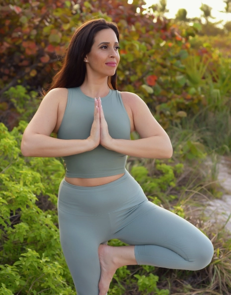 Jennifer Showing Yoga Pose